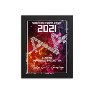 Production – Existing Improvised Production – Rusty Quill Gaming Framed poster